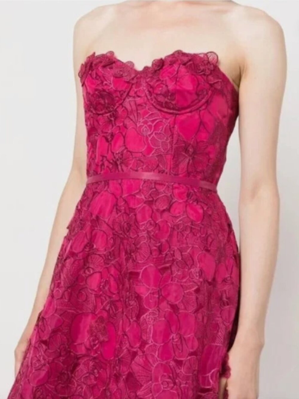 Marchesa notte floral organza gown-Size 12 - Picture 3 of 4